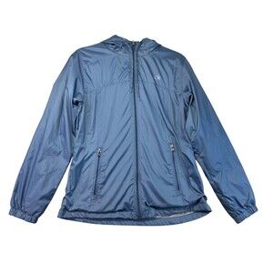 Calvin Klein Jacket Women's Small Blue Fleece Lined Windbreaker Pockets Active